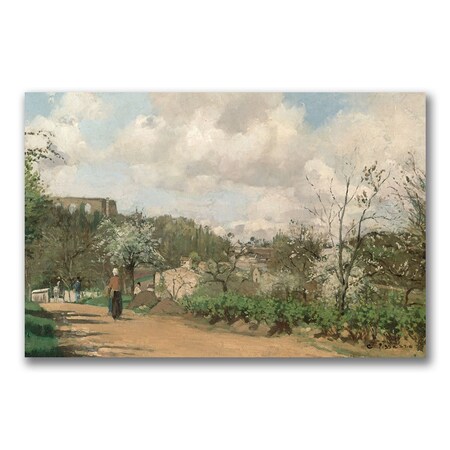 Camille Pissaro 'View From Louveciennes' Canvas Art,30x47